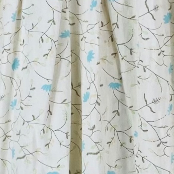 Eileen West Sz Medium 8 10 Nightgown Floral Lace Trim Ivory Blue Cotton - Picture 4 of 6